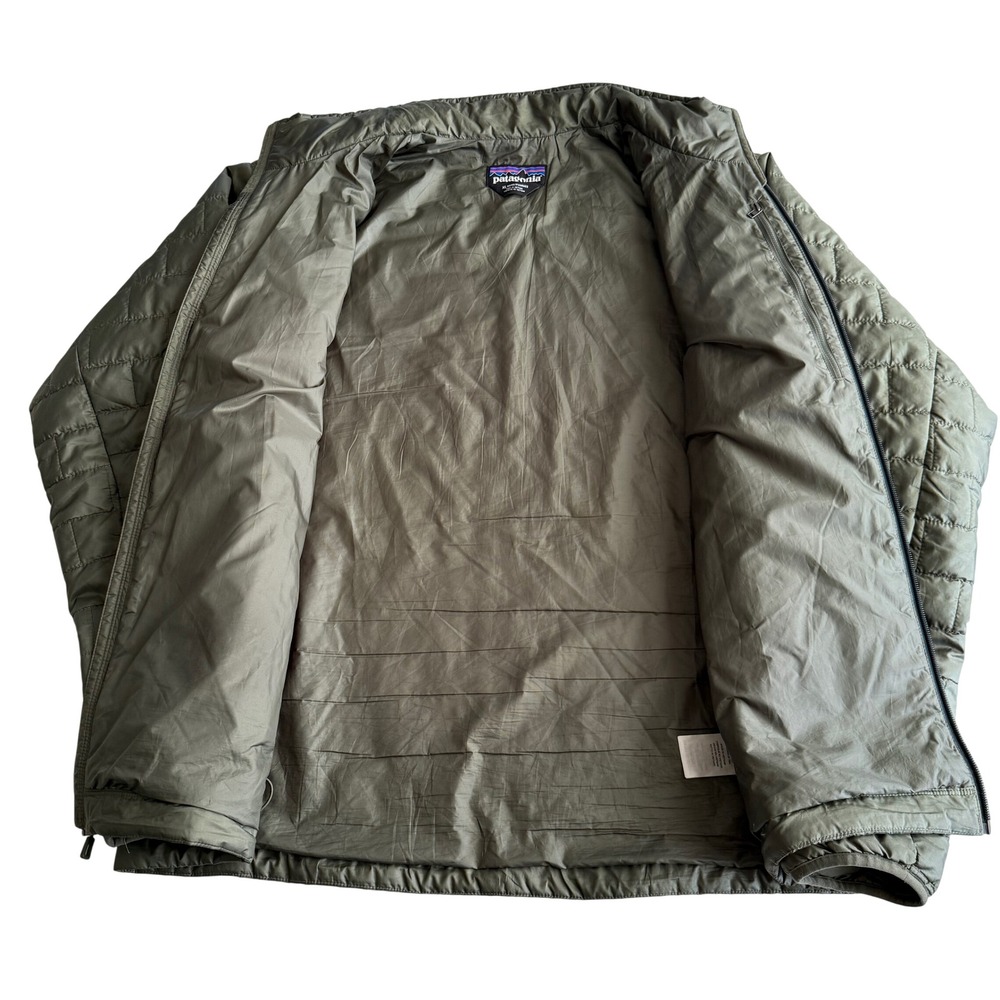 Patagonia Nano Puff Lightweight Full Zip Primaloft Industrial Green Jacket XL - Picture 3 of 13
